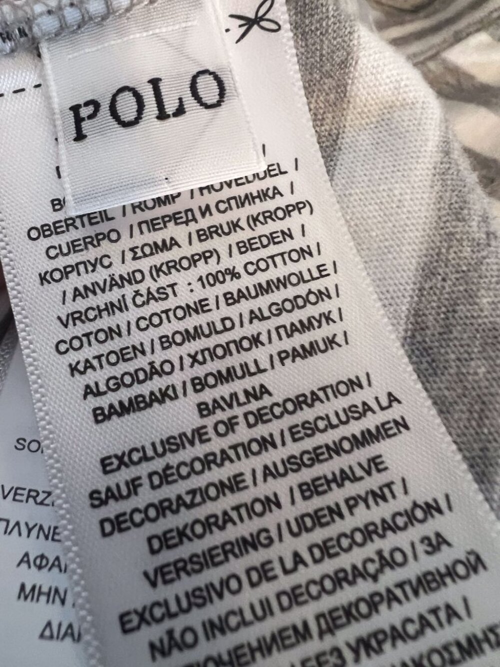 Polo by Ralph Lauren Gray & White Striped Short-Sleeve Crewneck Tee NEW - Picture 10 of 12